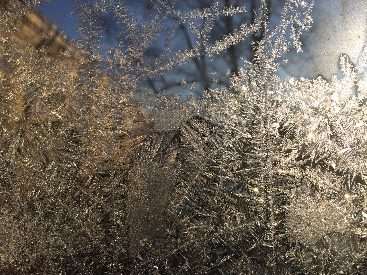 winter frost window free photo