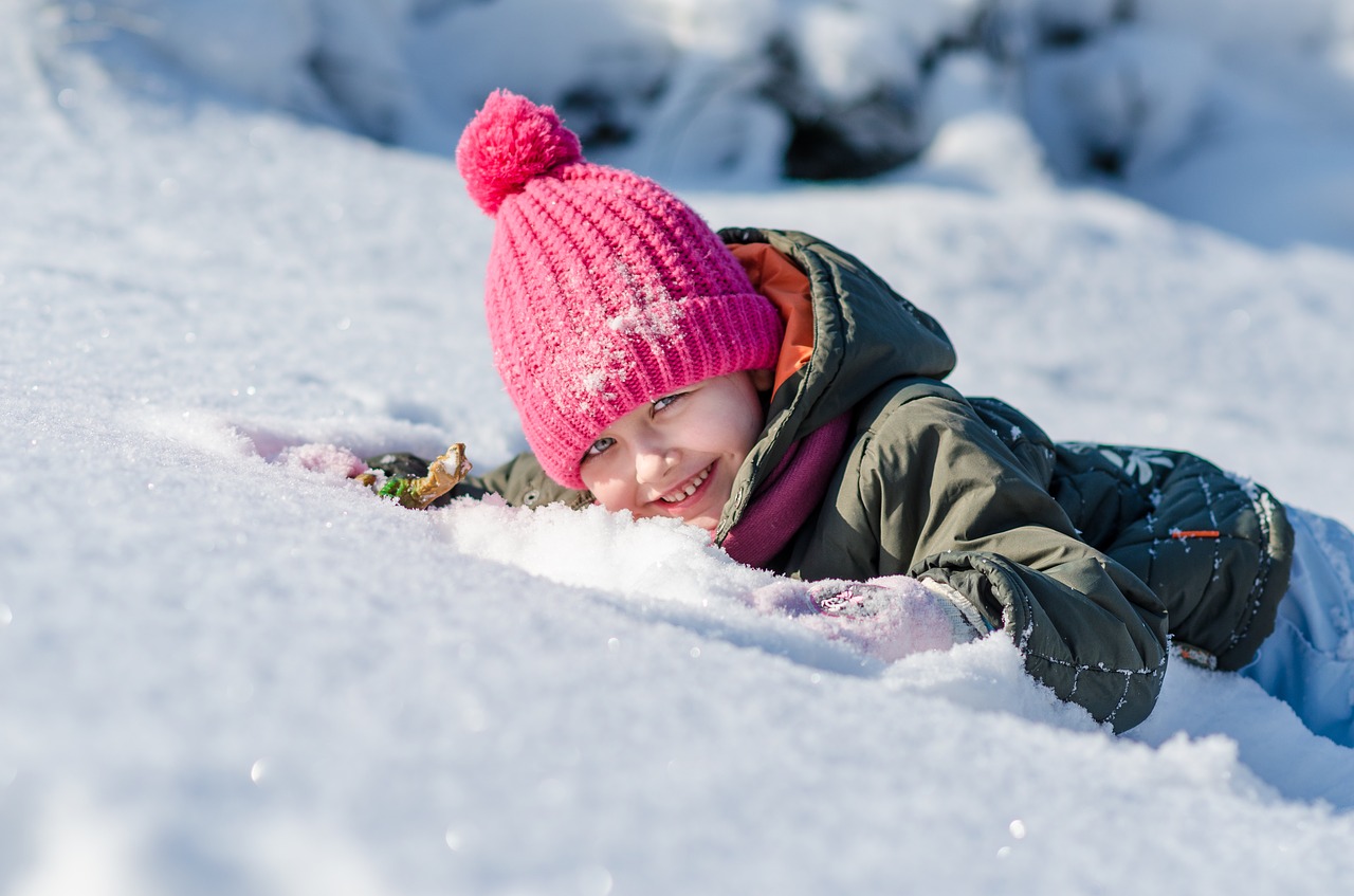 winter the little girl snow free photo