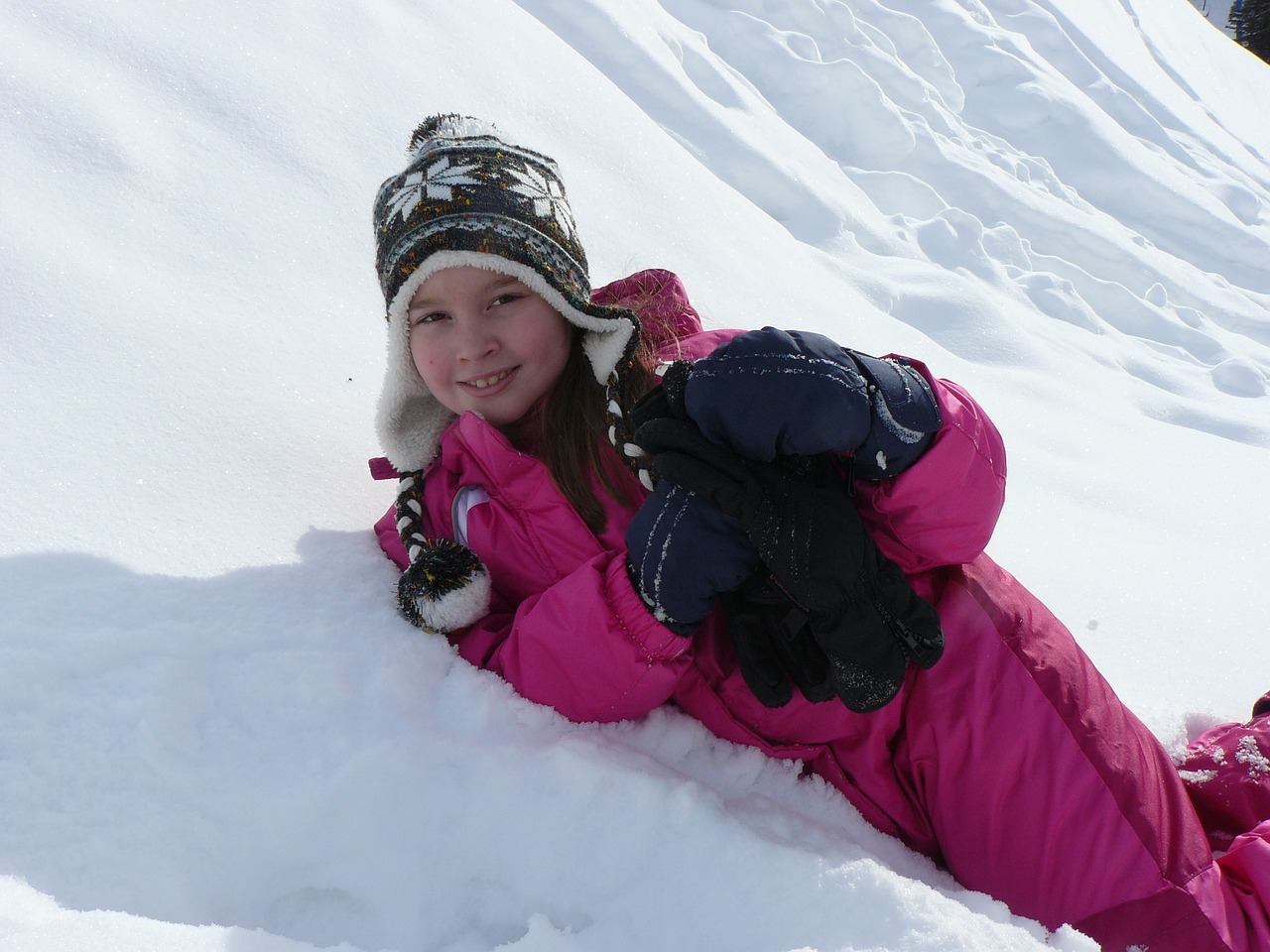 winter girl snow free photo