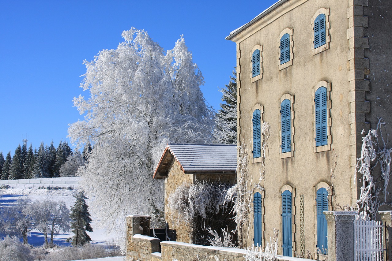 winter french village french free photo