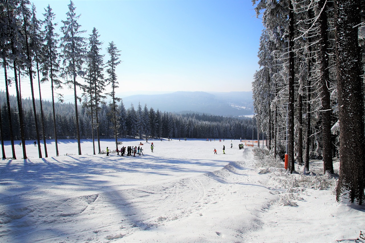 winter snow the ski slope free photo