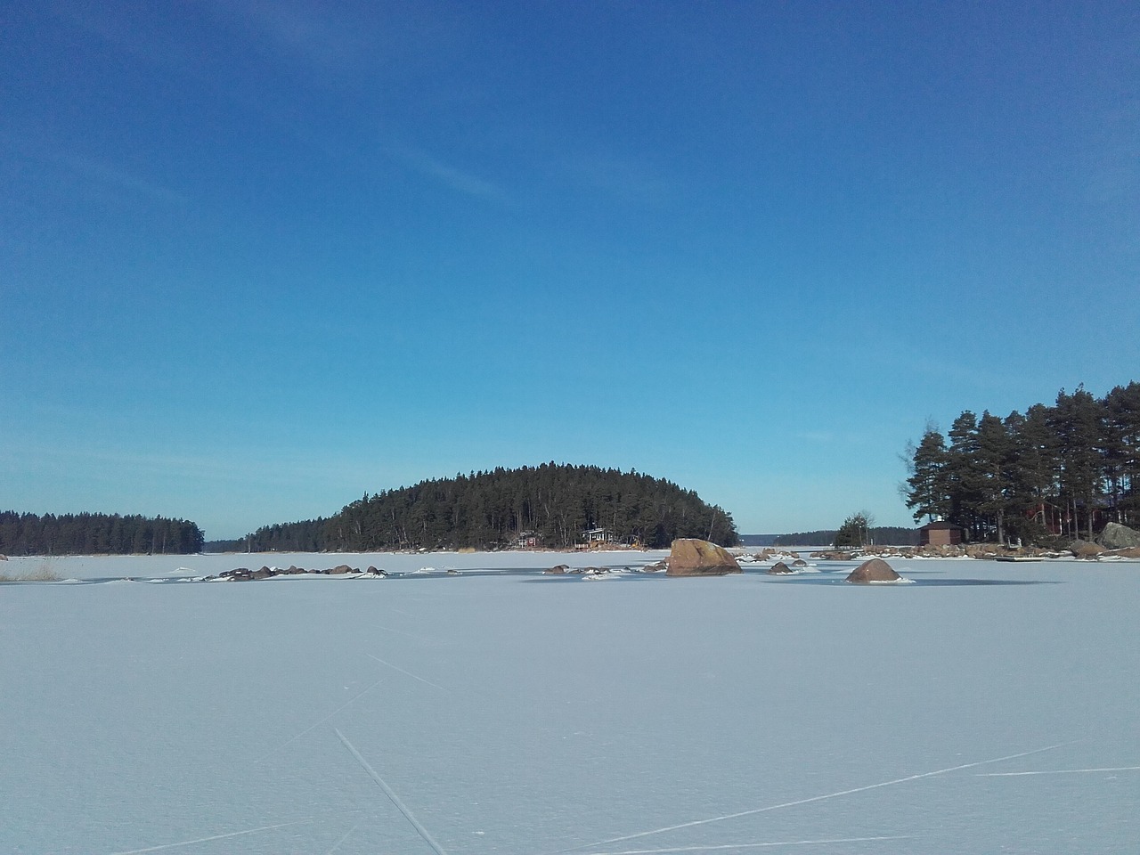 winter ice sky free photo