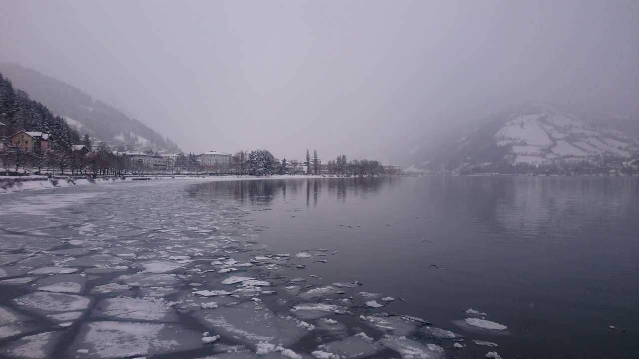 winter lake ice free photo