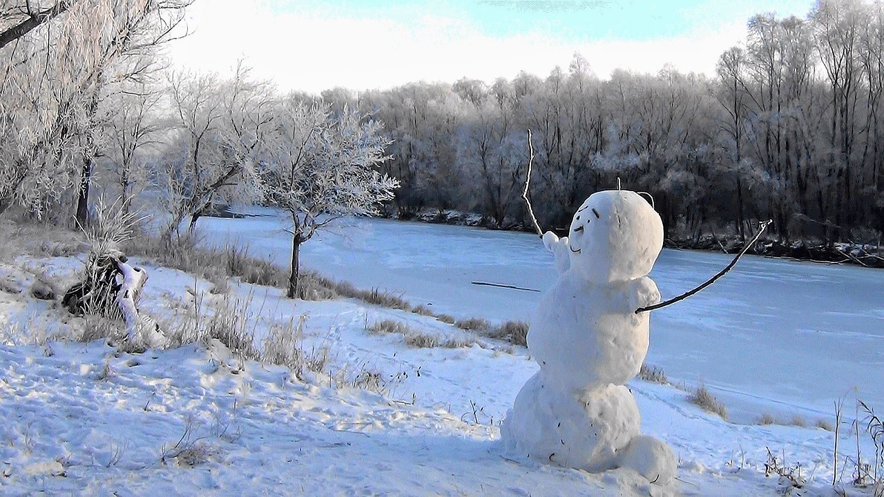 winter snowman snow free photo