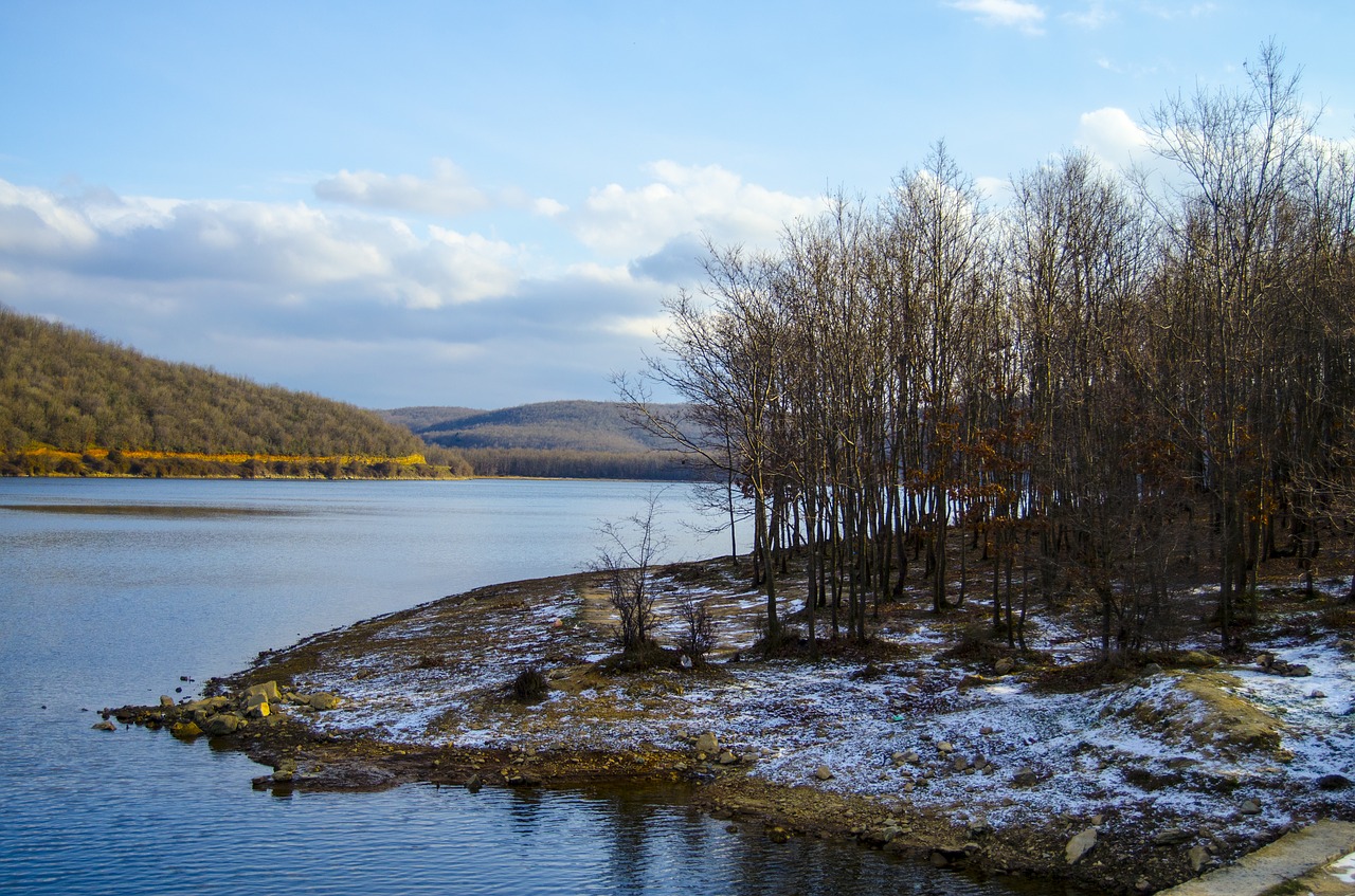 winter cold dam free photo