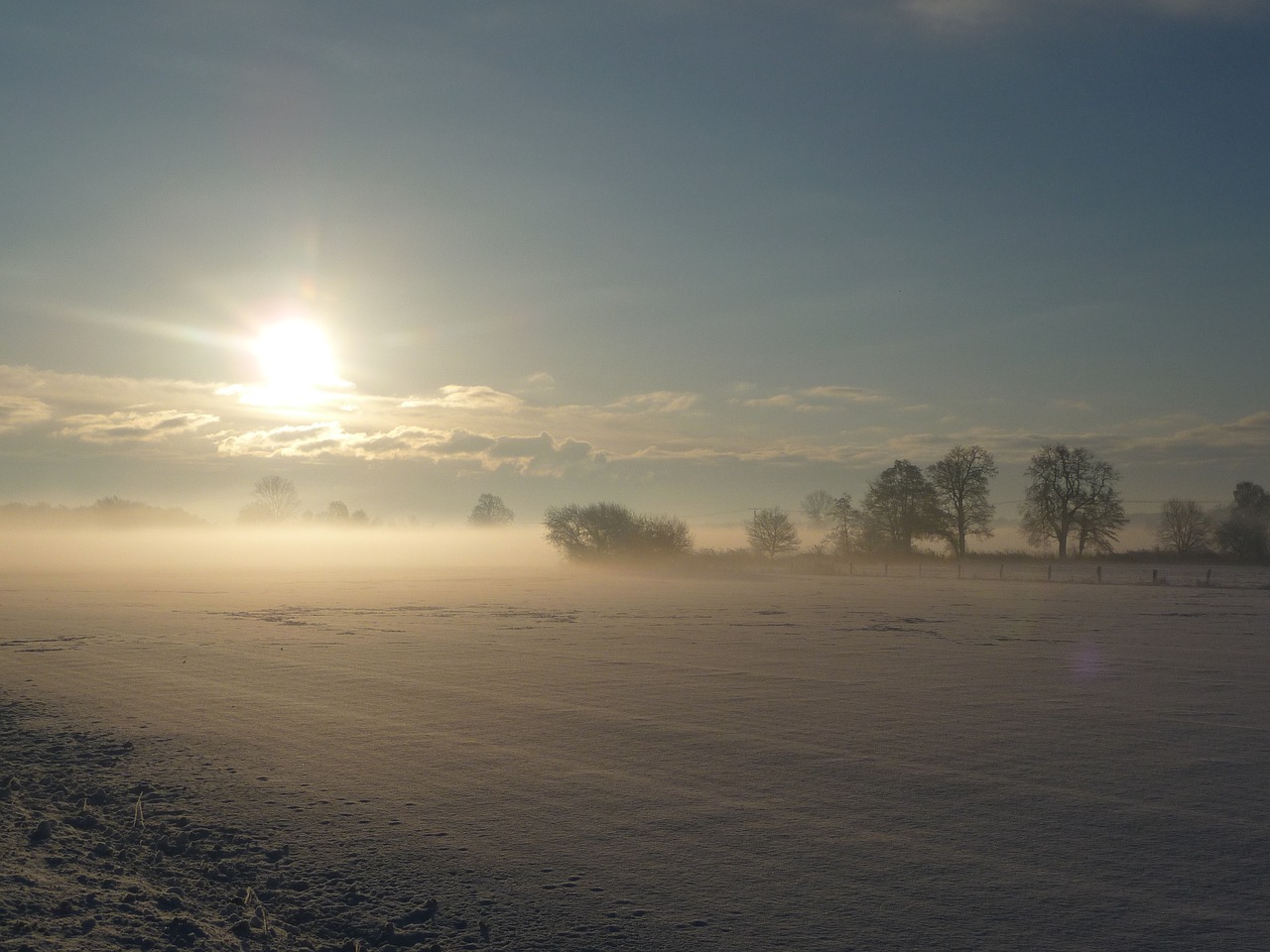 winter sun wintry free photo