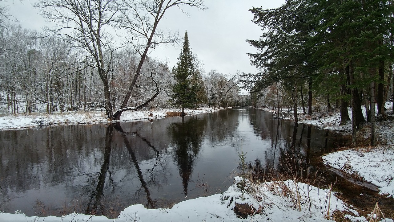 winter river water free photo