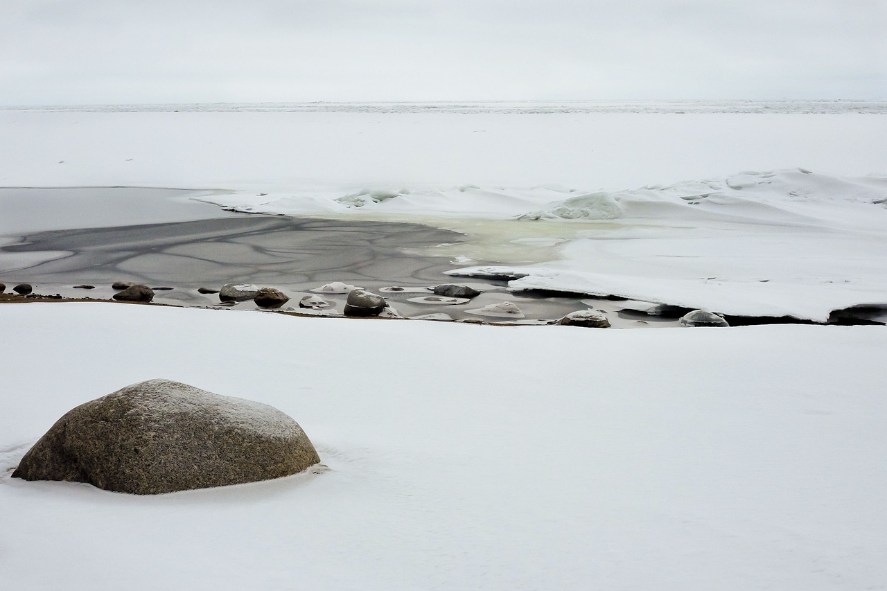 winter bay ice free photo