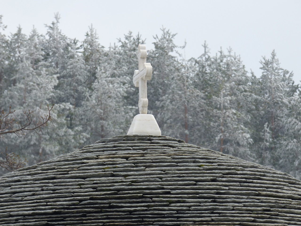 winter snow church free photo