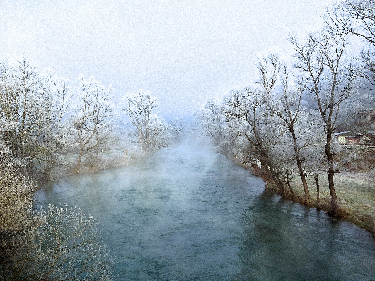 winter sana river free photo