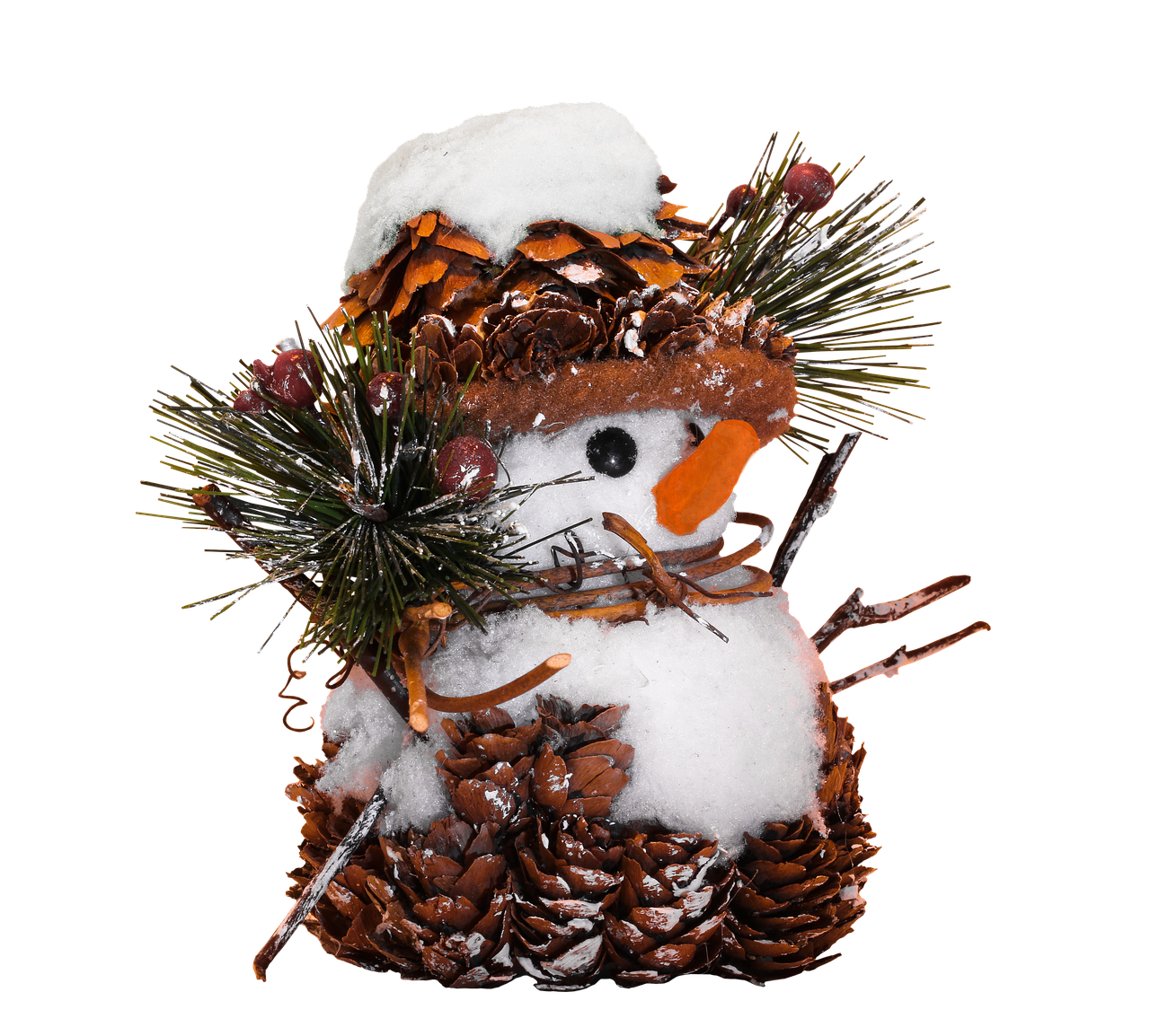 winter decoration snow man free photo