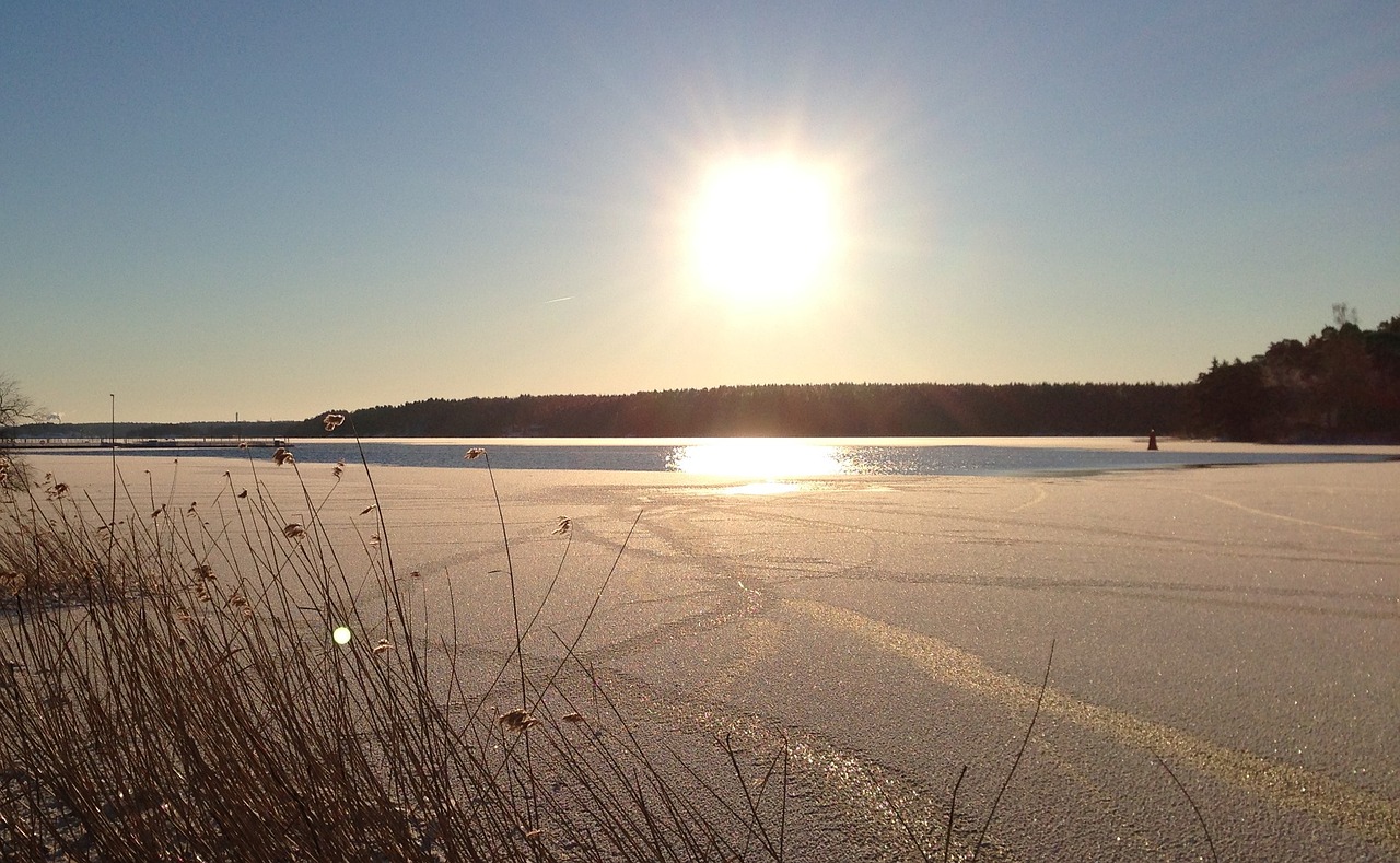 winter solar snow free photo