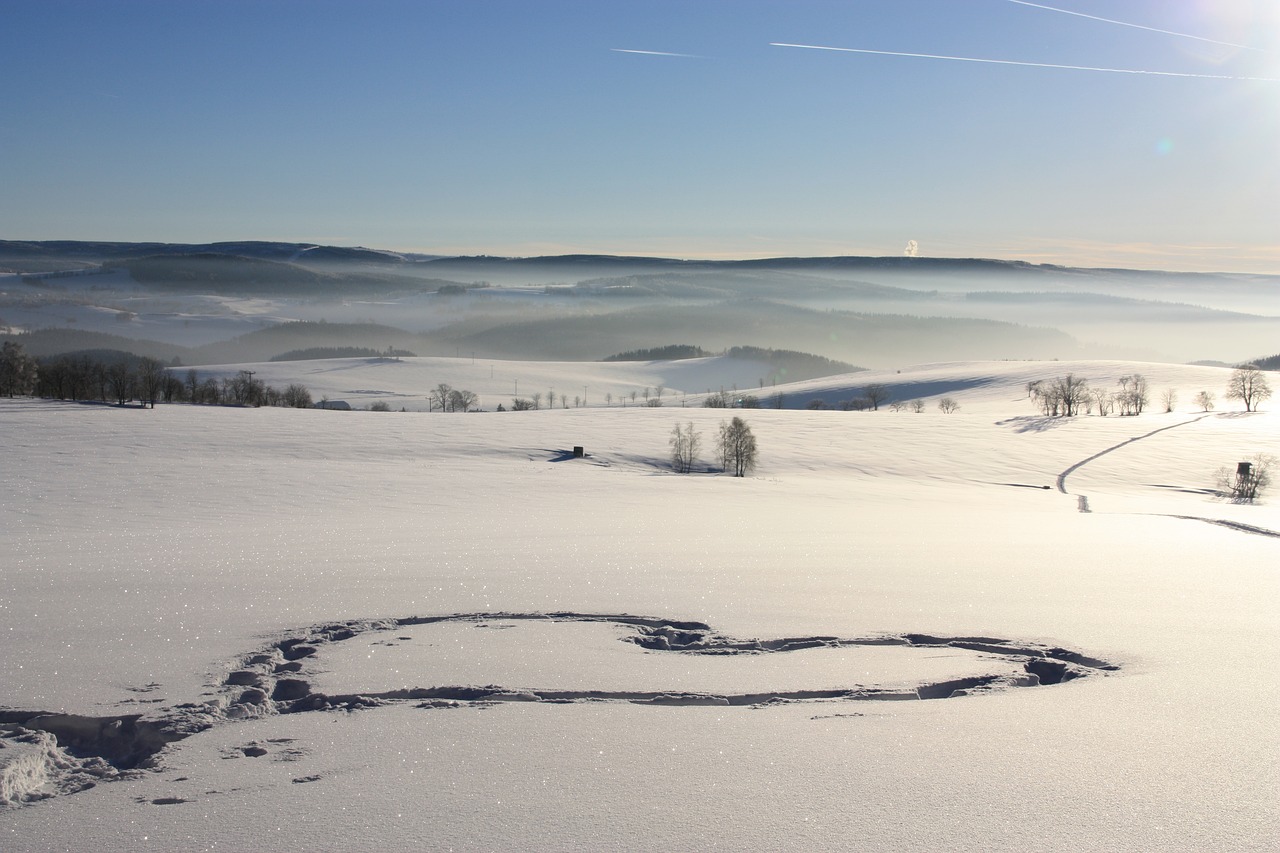 winter ore mountains snow free photo