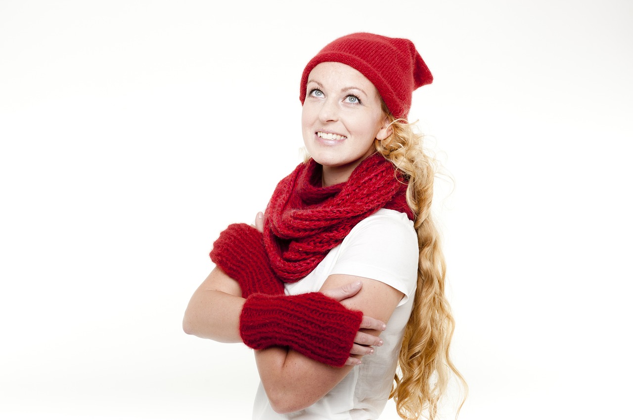 winter woman scarf free photo