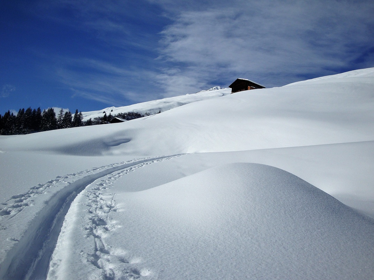 winter snow mountains free photo