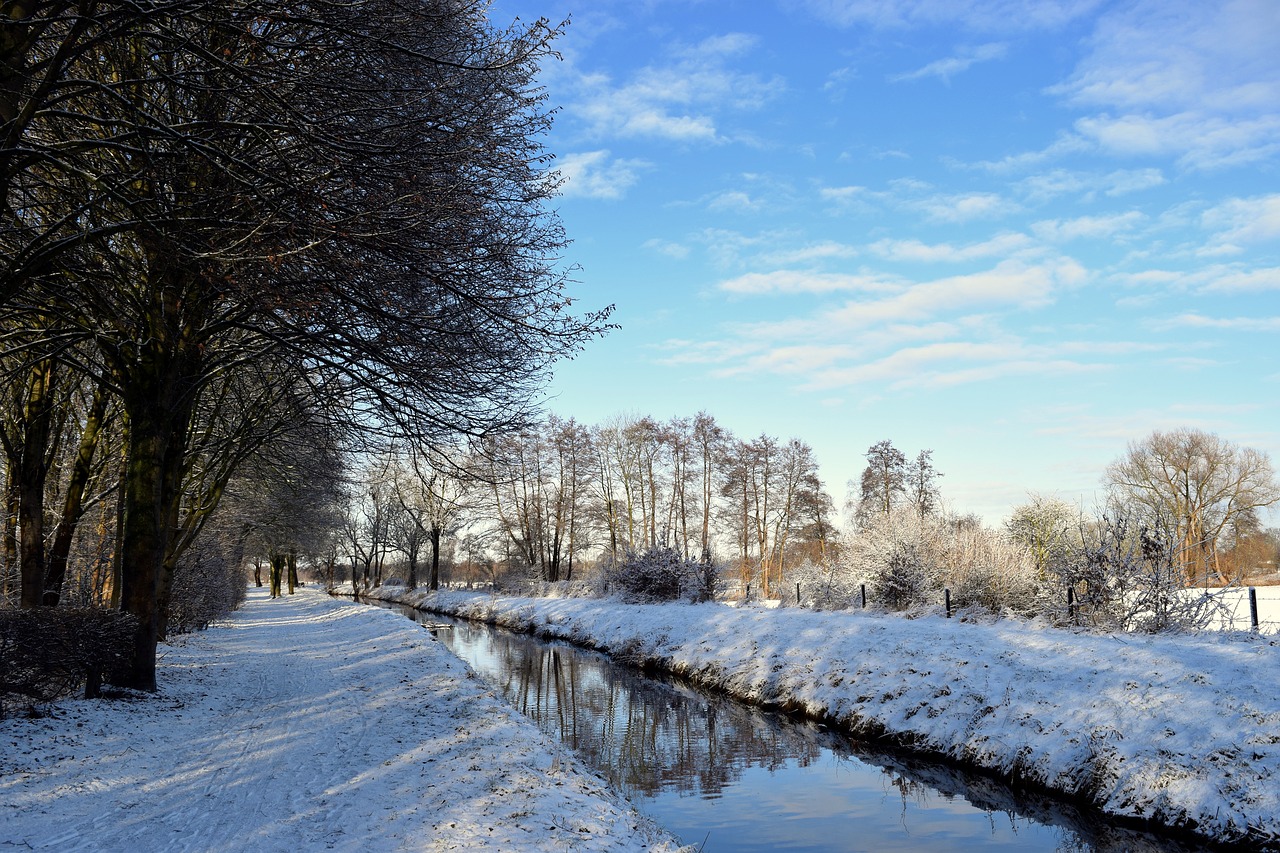 winter walk river free photo