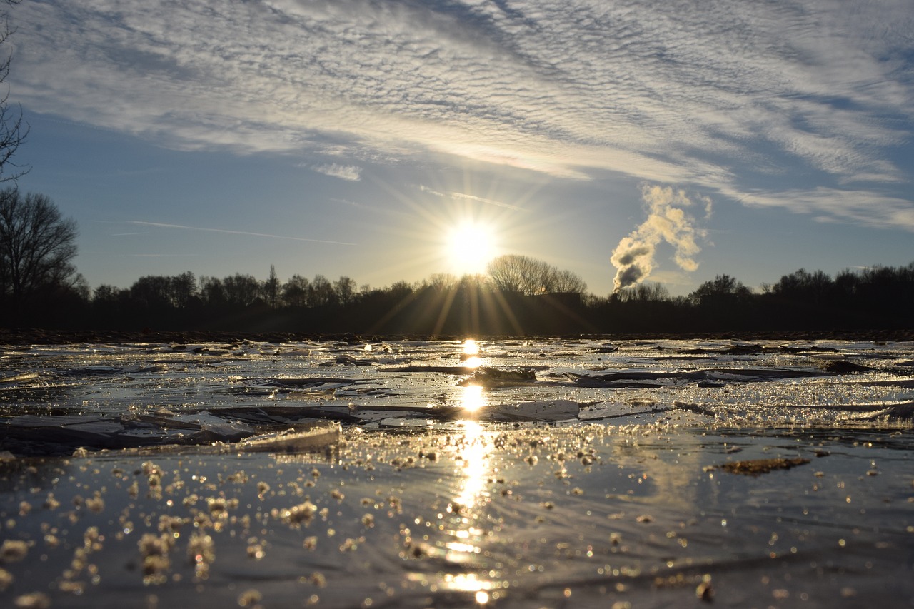 winter lake wintry free photo