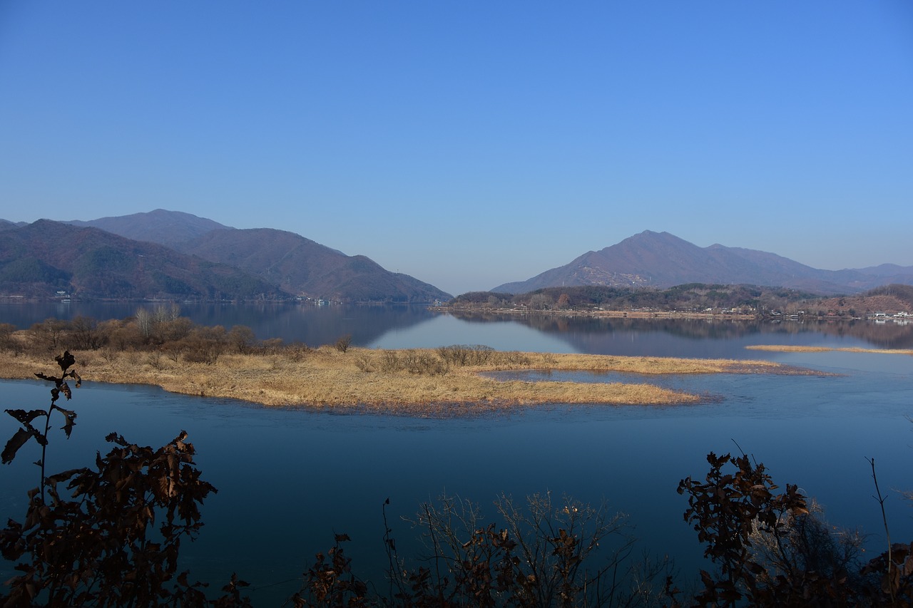 winter lake side gapyeong free photo