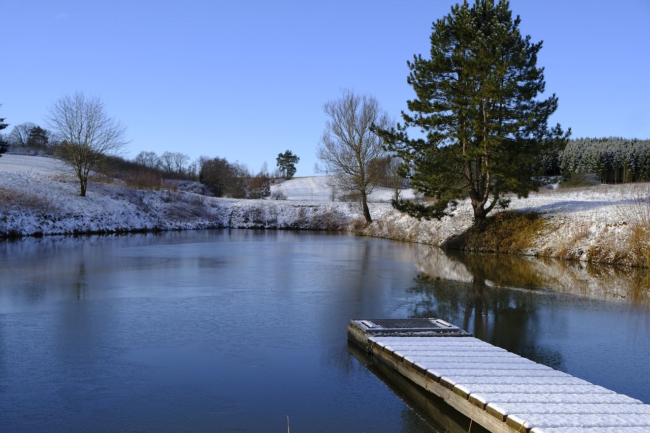 winter snow lake free photo