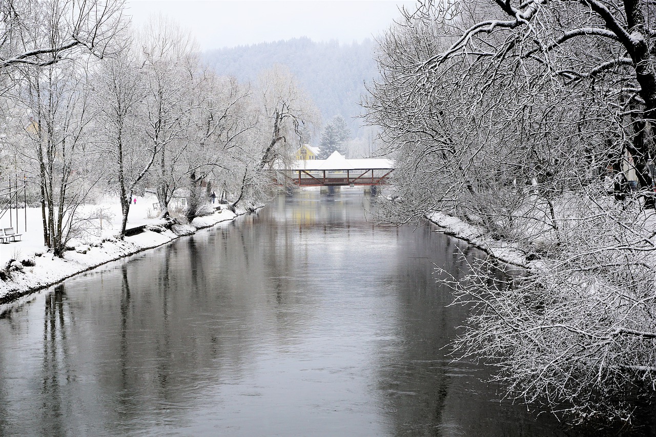 winter snow waters free photo