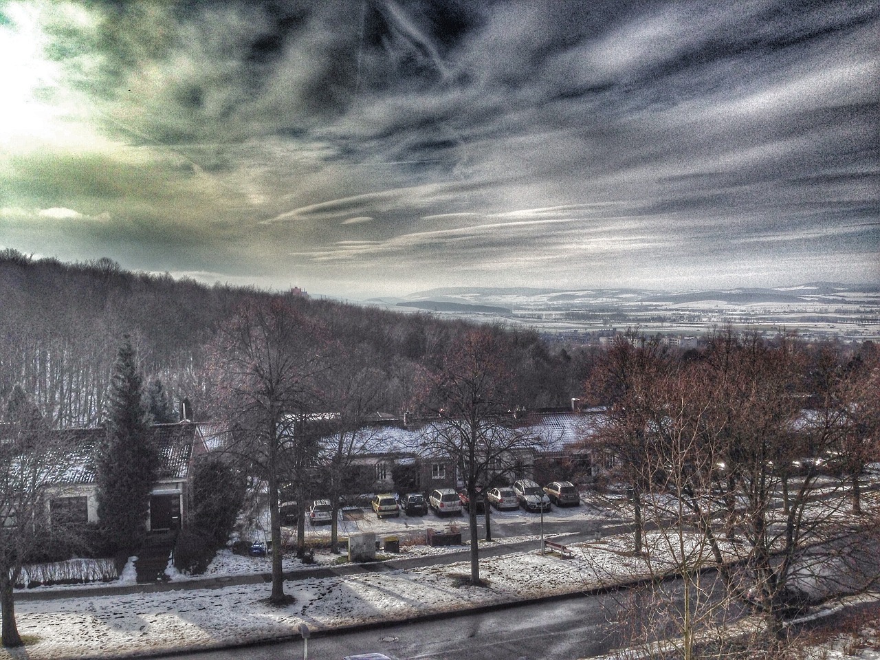 winter hdr forest free photo