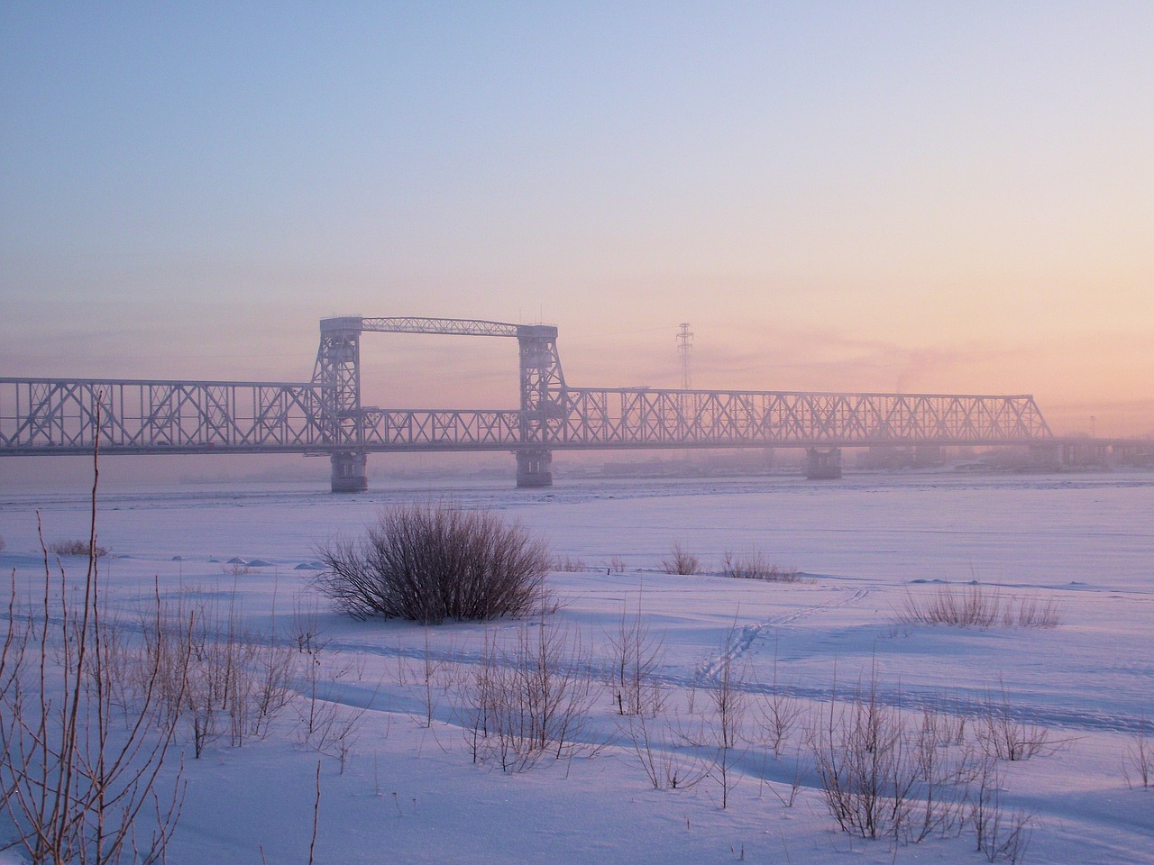 winter  city  river free photo