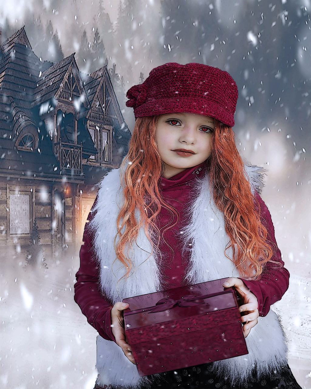 winter  vampire  girl free photo