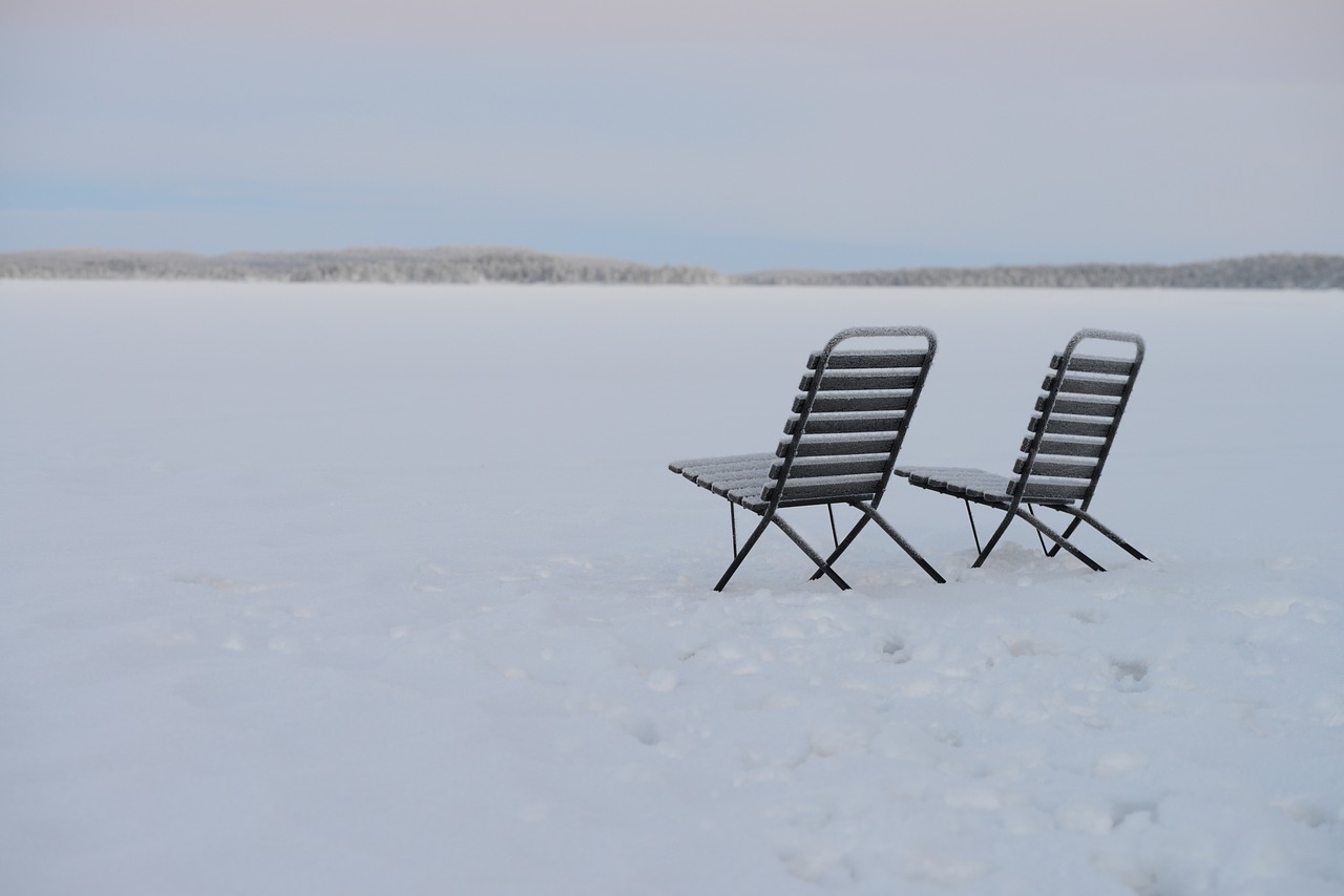 winter  snow  chairs free photo