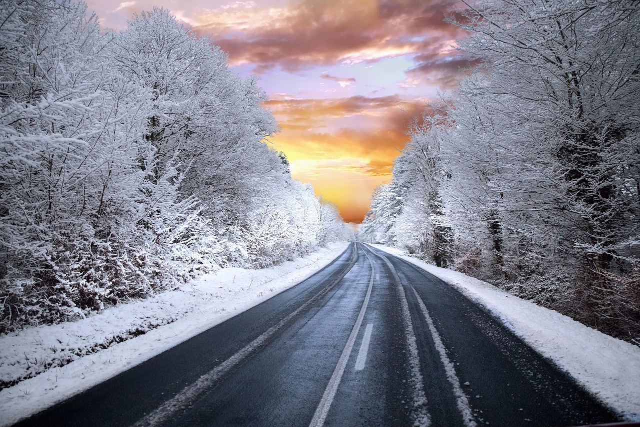 winter  road  highway free photo