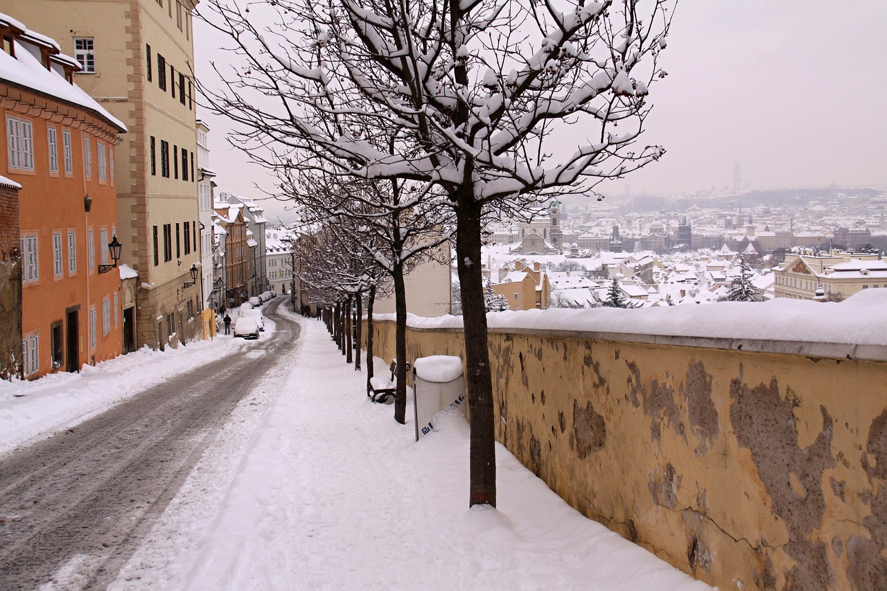 winter  prague  prague in the winter free photo