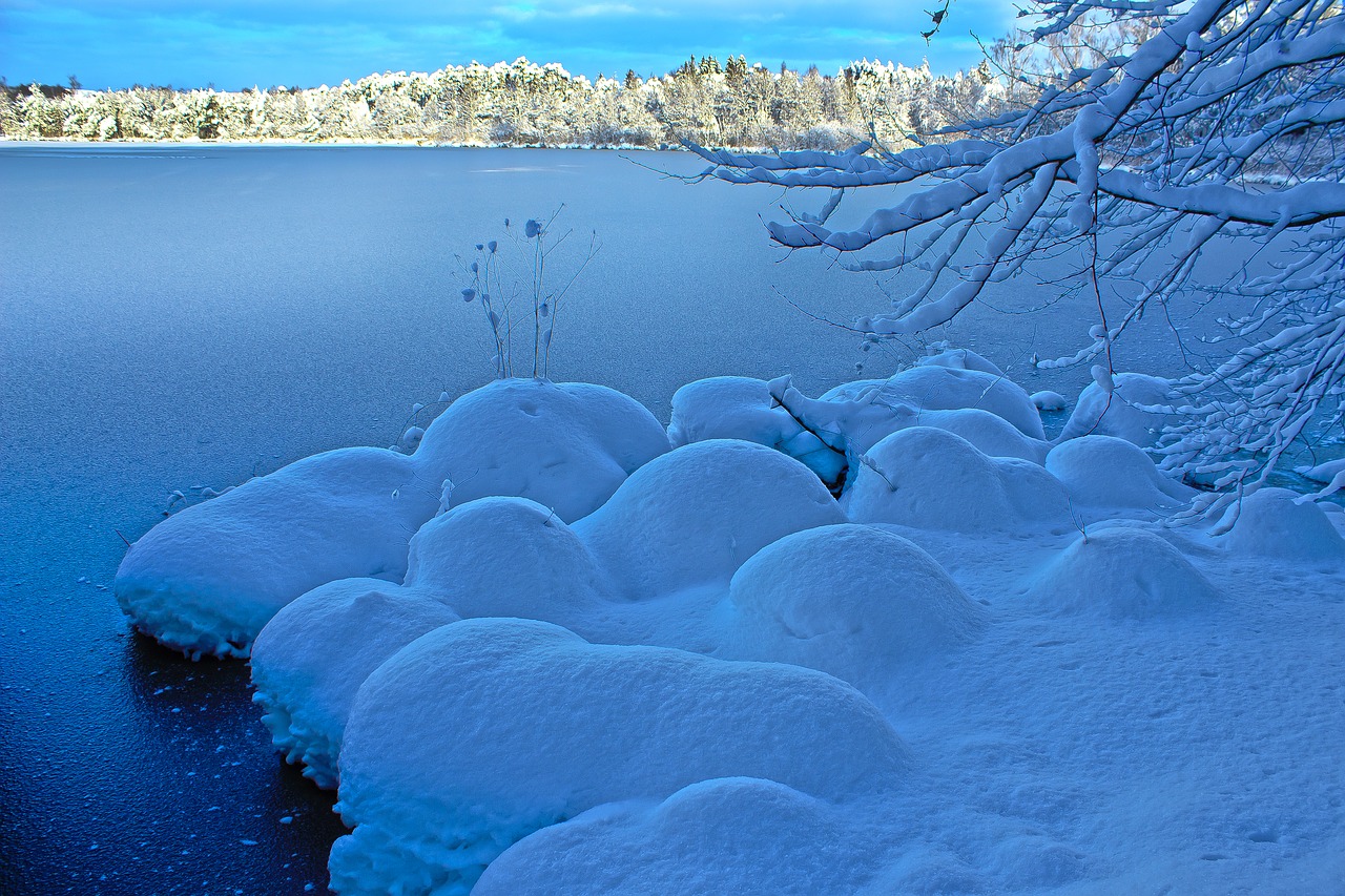 winter  lake  frozen free photo
