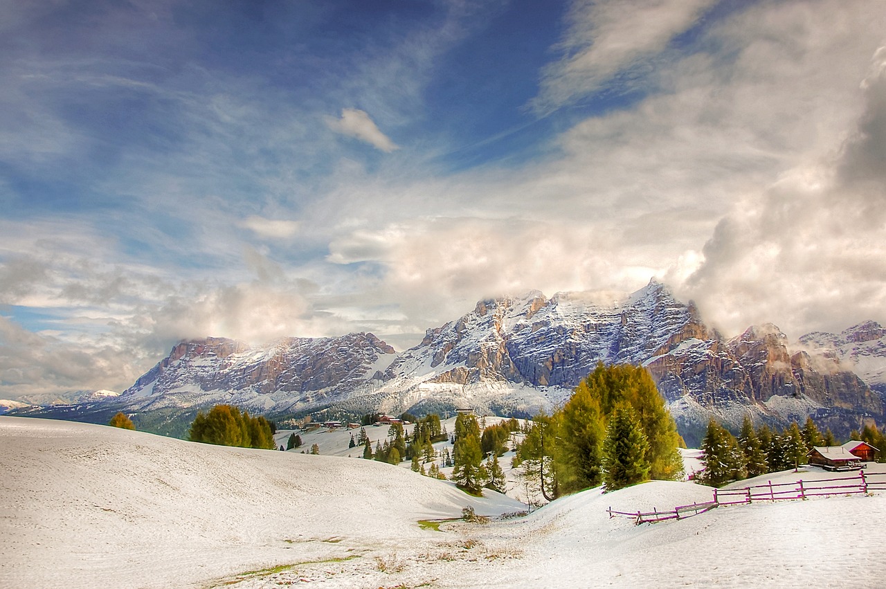 winter  pralongia  mountains free photo