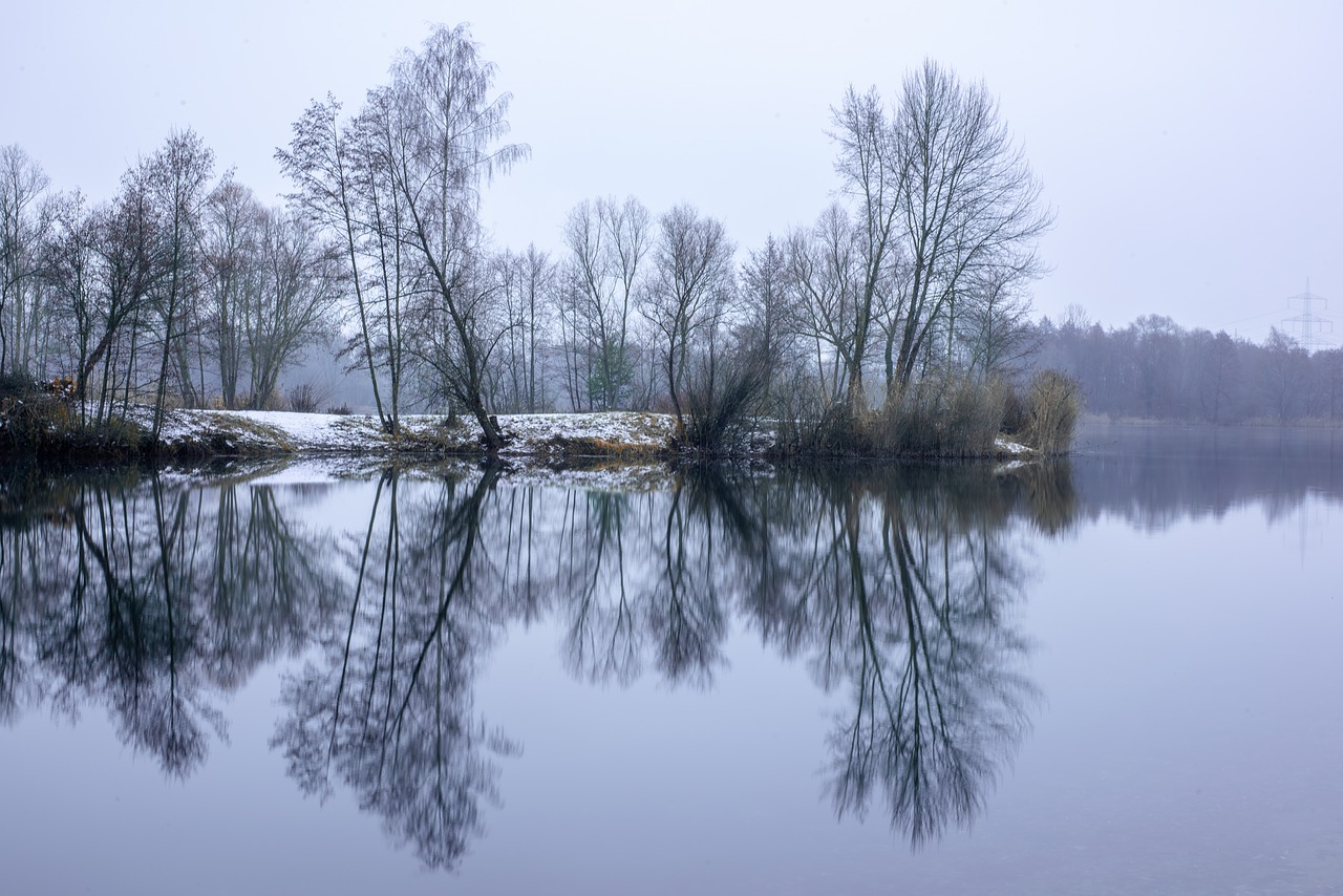 winter  lake  landscape free photo