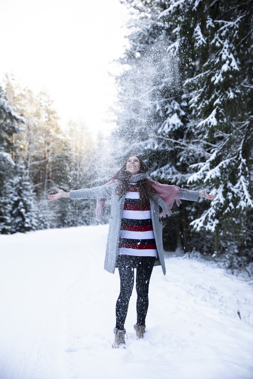 winter  snow  lady free photo