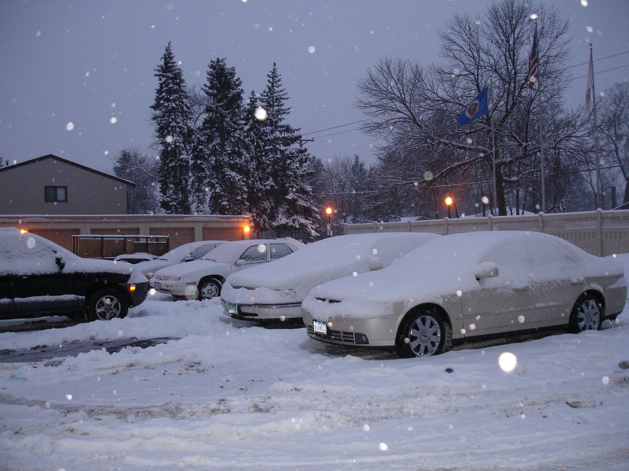 winter cars parking free photo