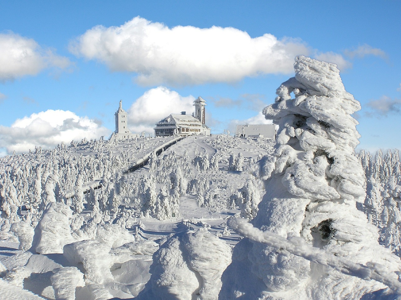 winter frost fichtelberg free photo