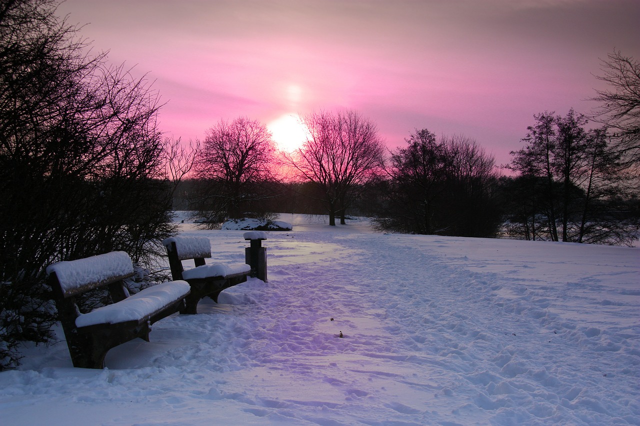 winter sunrise sunset free photo