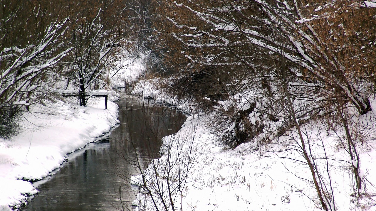 winter river nature free photo