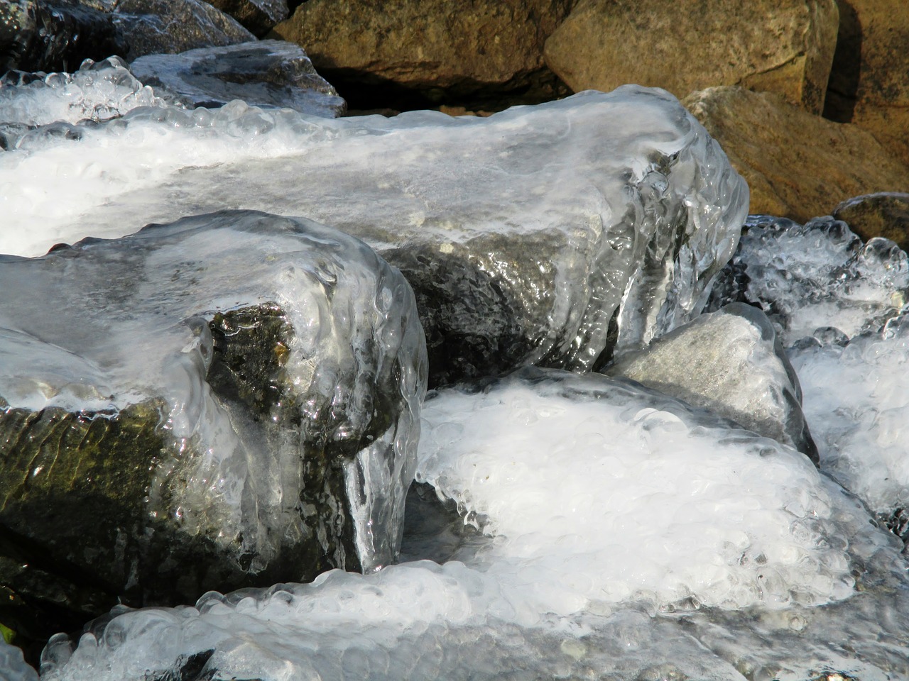 winter ice bank free photo