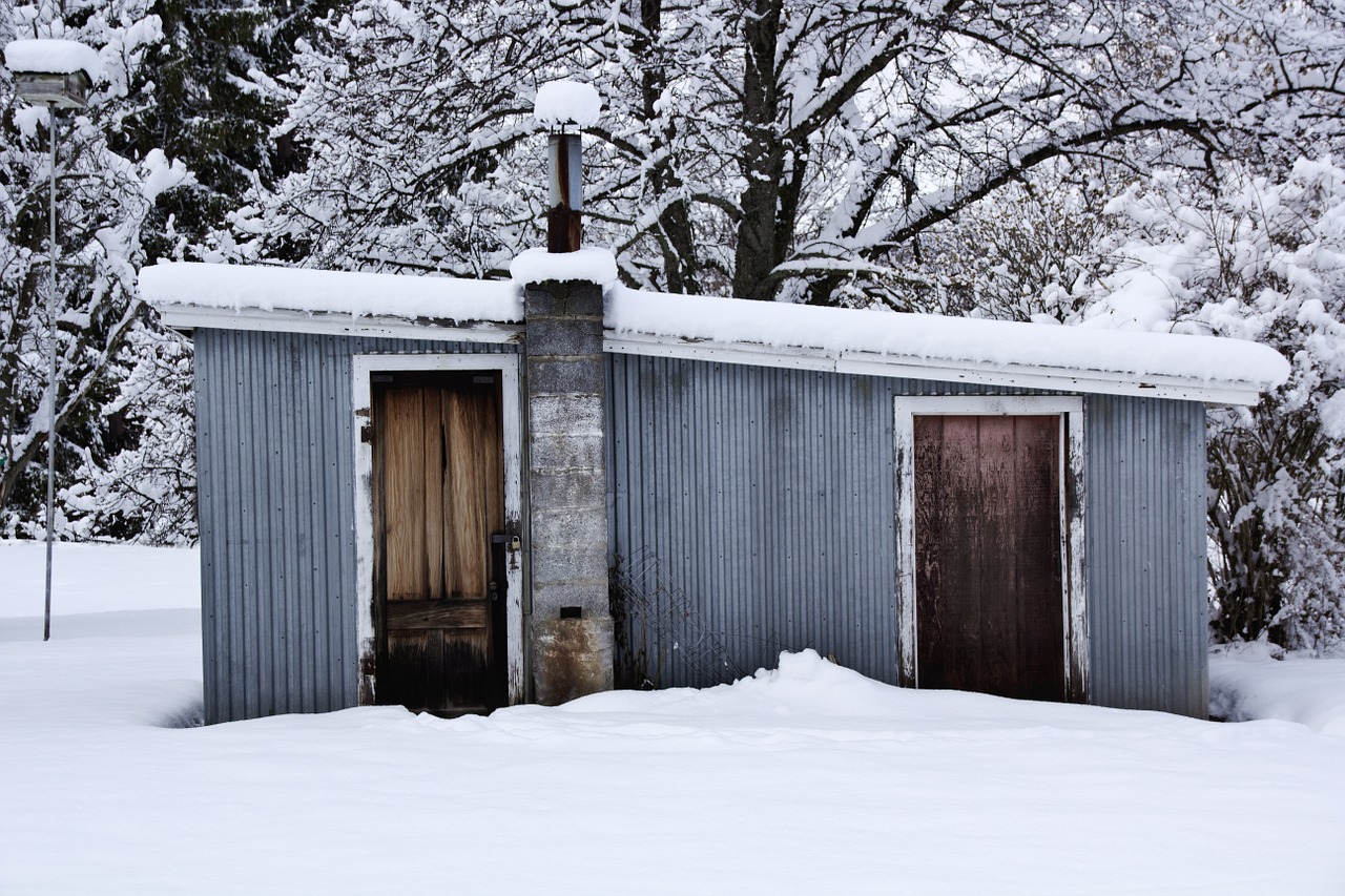 winter snow shed free photo