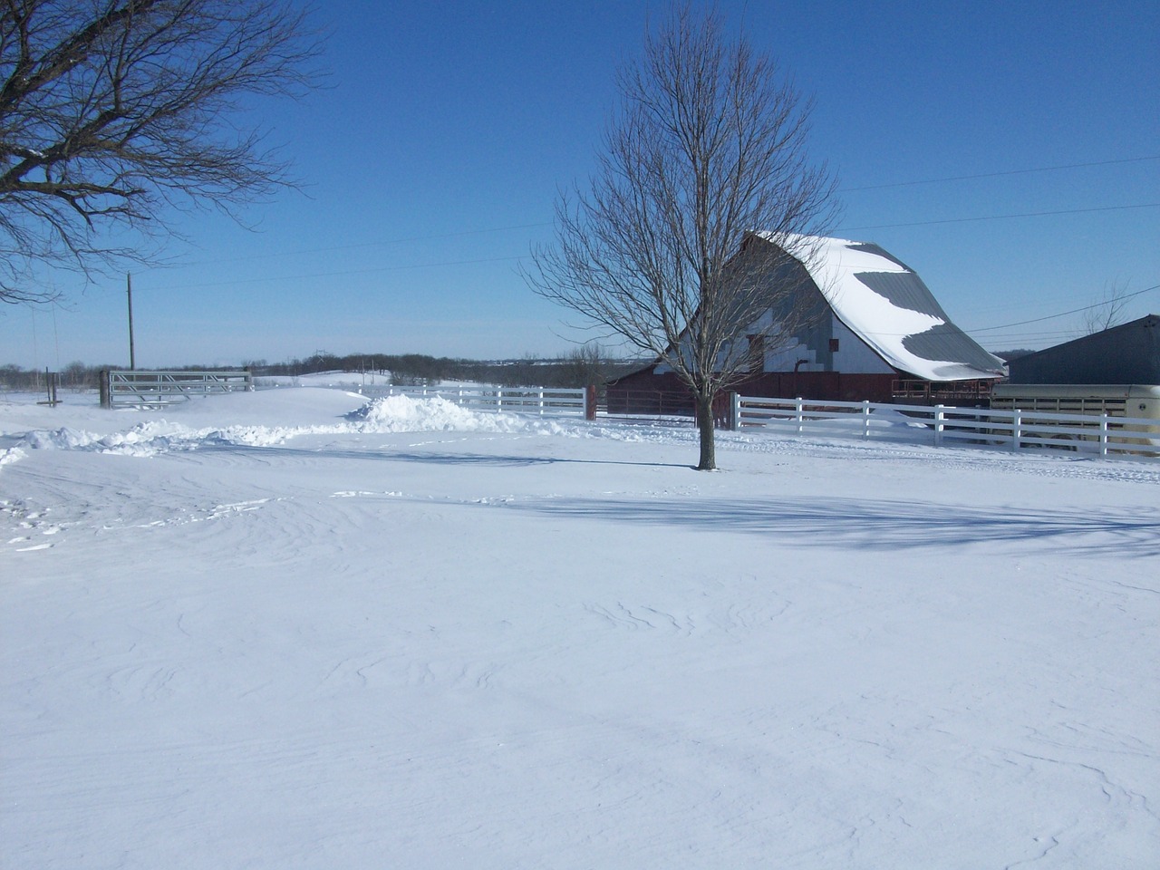 winter barn farm free photo