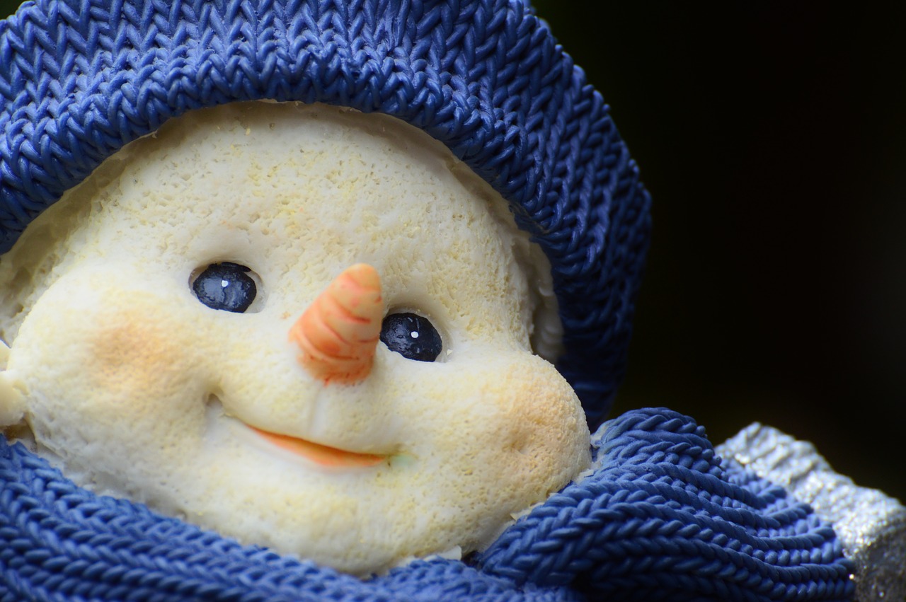 winter snow man figure free photo