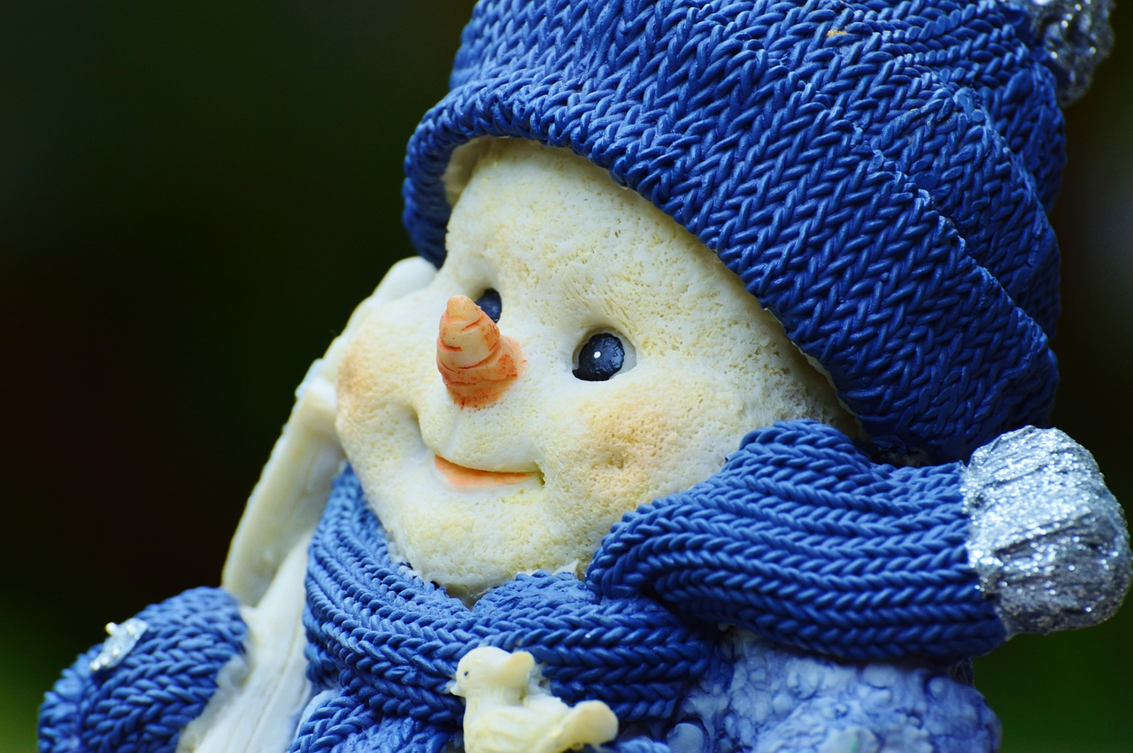 winter snow man figure free photo