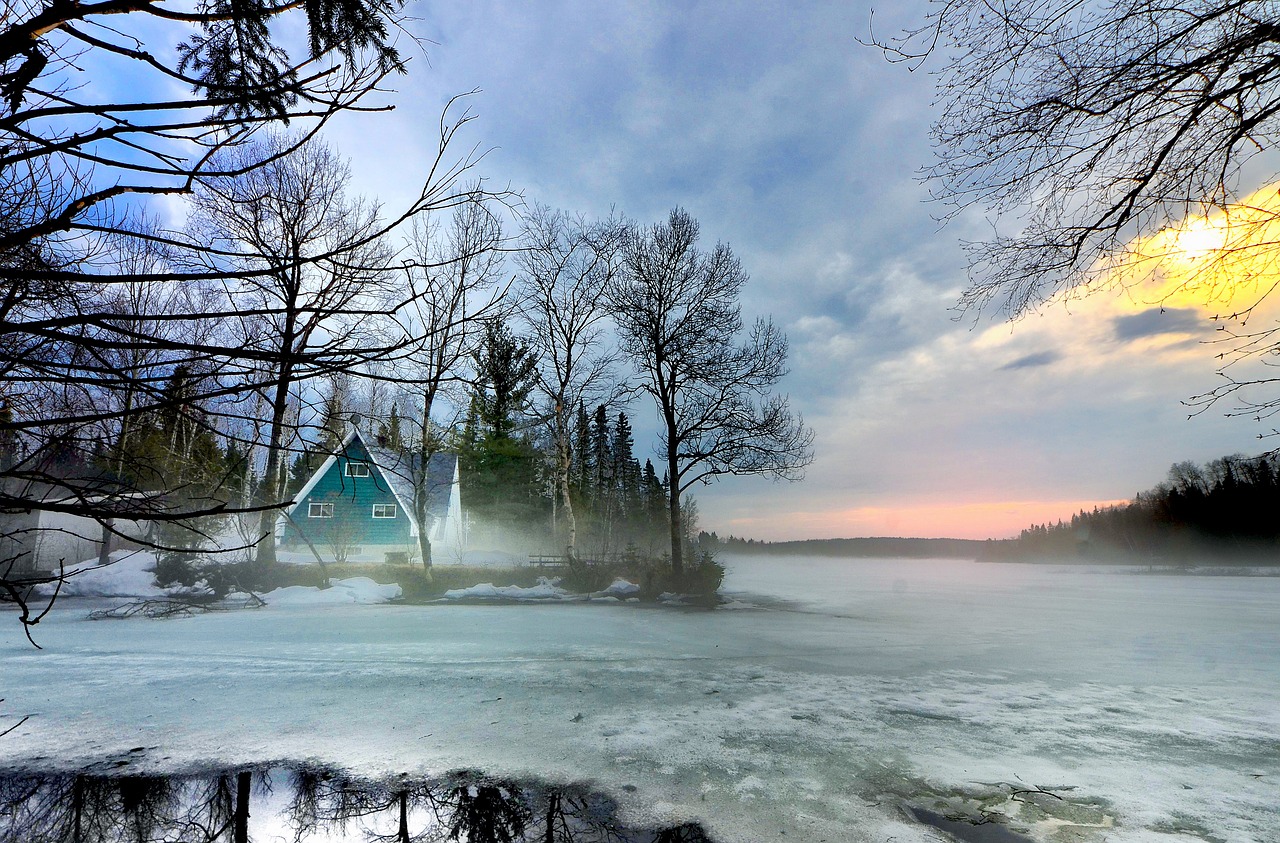 winter landscape ice water free photo