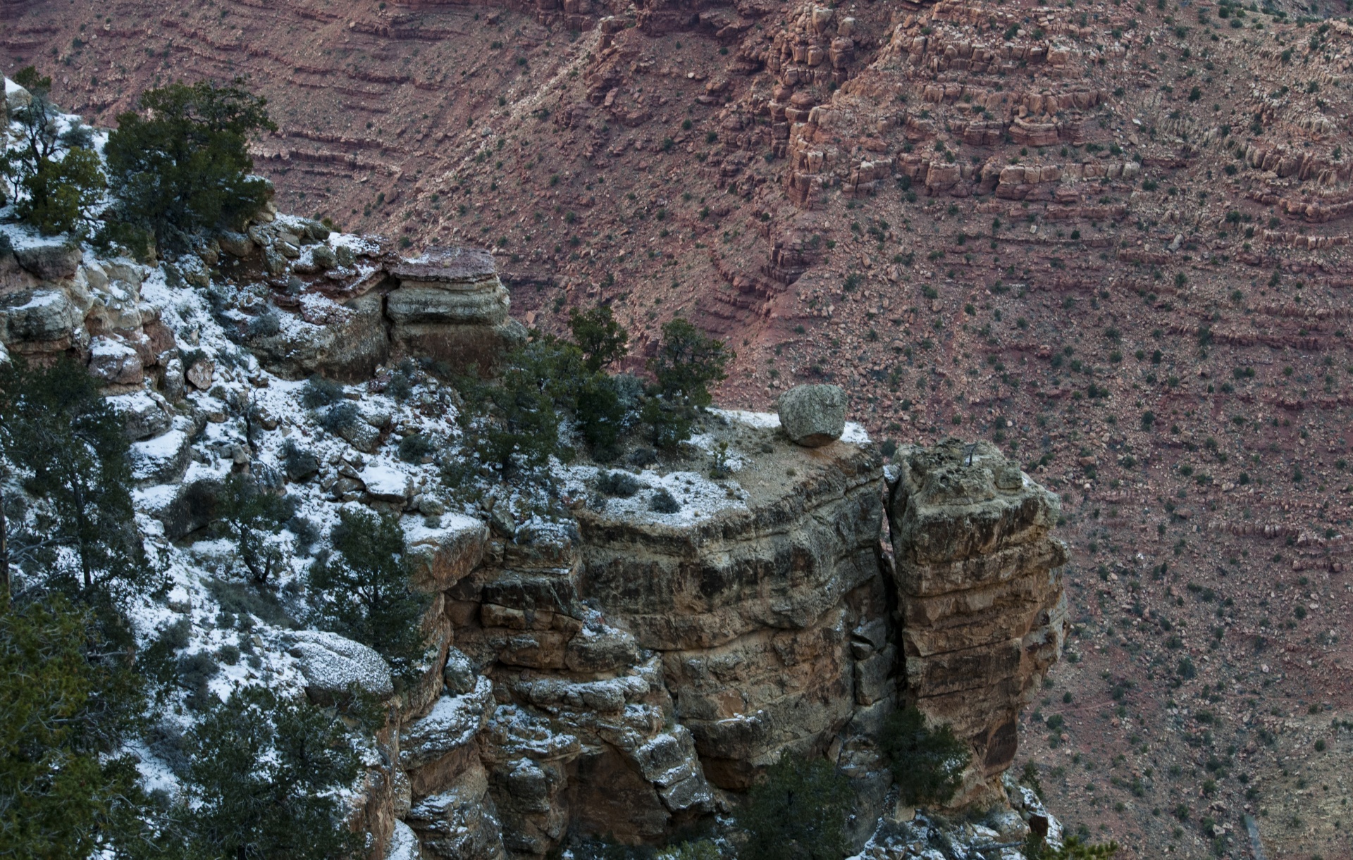 grand canyon snow winter free photo