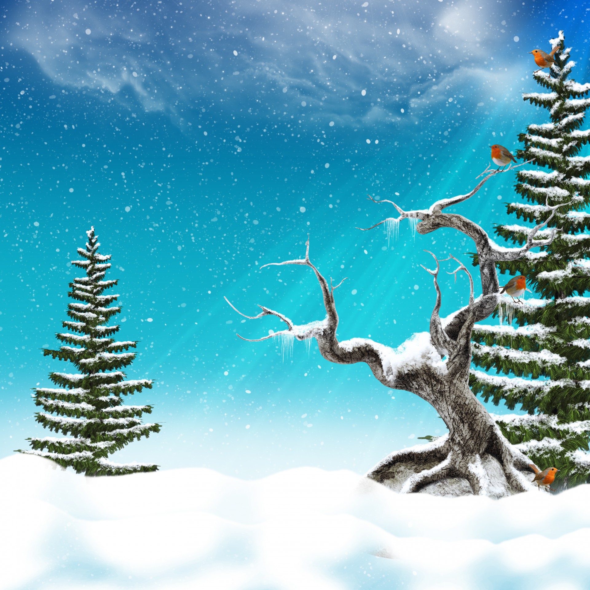 winter scenery background sheet background sheet backing paper free photo