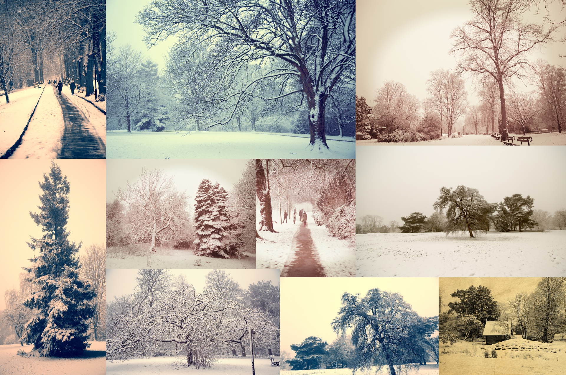 winter seasons poster free photo