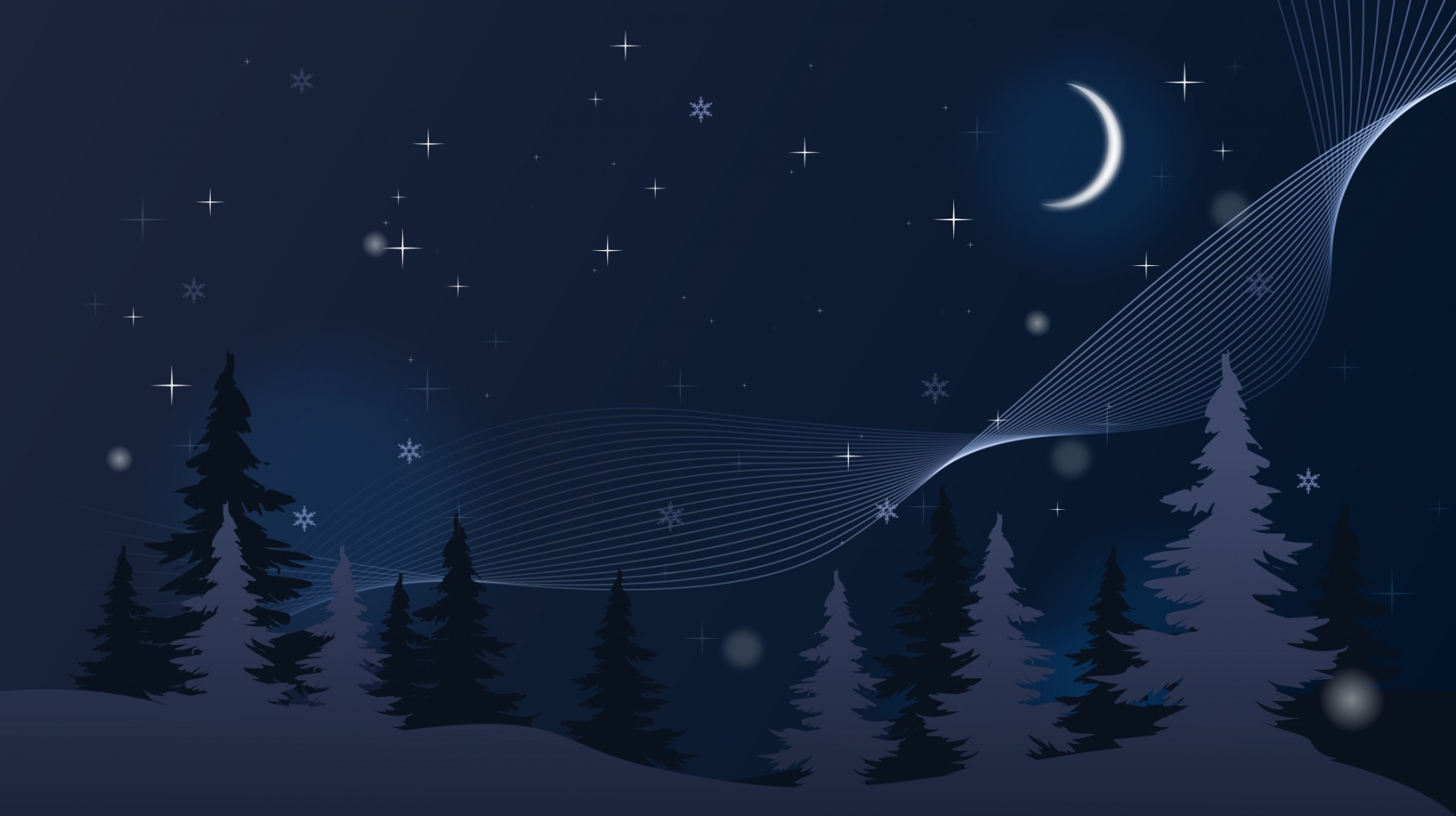 wallpaper winter night free photo