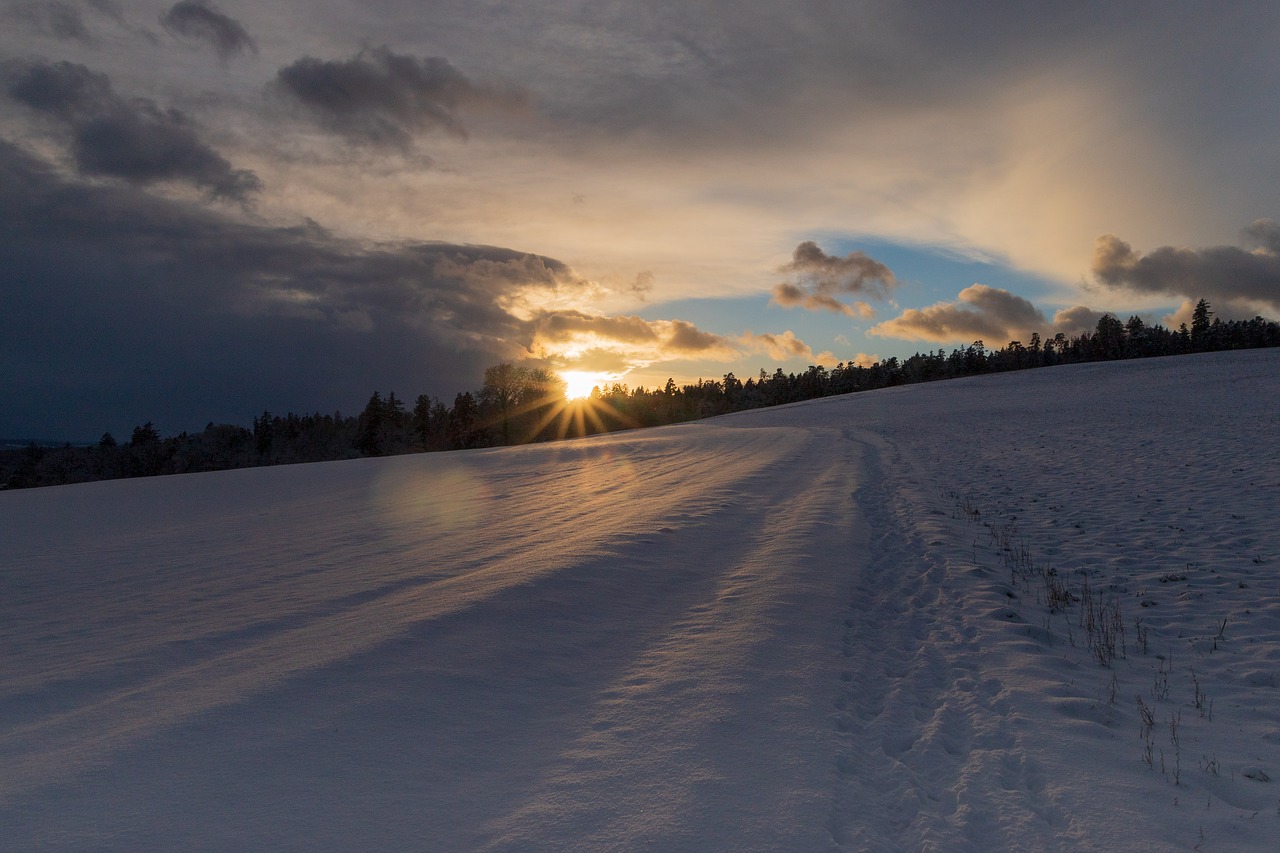 Путь снег. Снежные просторы поля вечереет. Зимняя дорога до мечты. Winter way. Way in Snow.