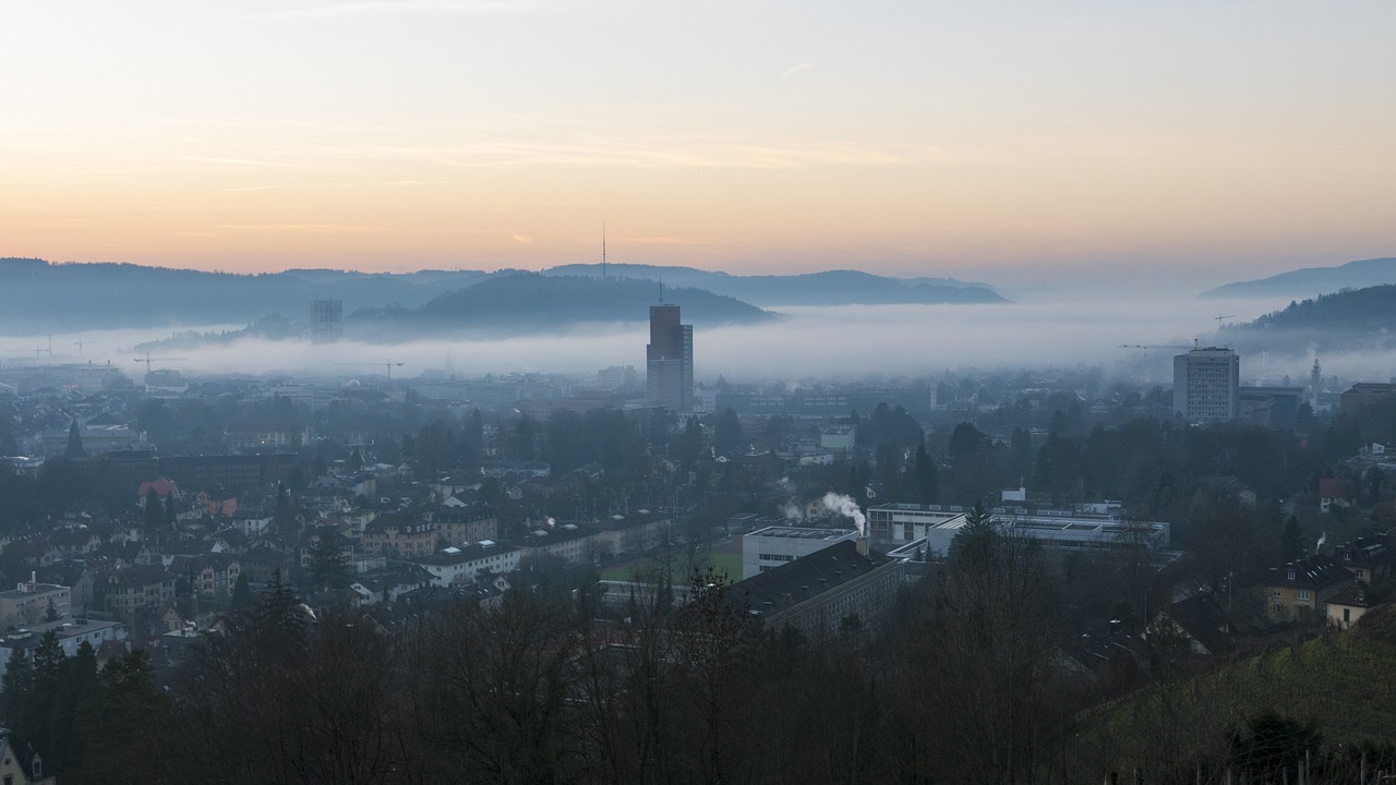 winterthur twilight fog free photo